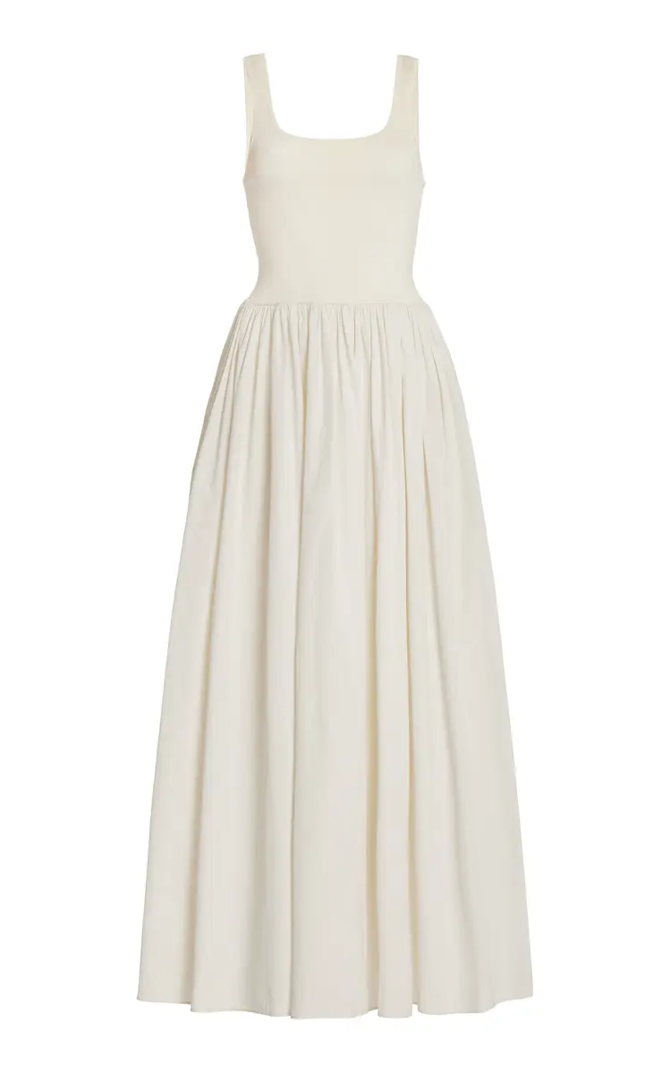 Matteau Ribbed-Knit and Cotton Maxi Dress | Thumbnail 2 Matteau Ribbed-Knit and Cotton Maxi Dress | Thumbnail 2