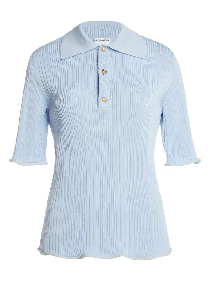 Ribbed Cotton Polo Shirt Ribbed Cotton Polo Shirt