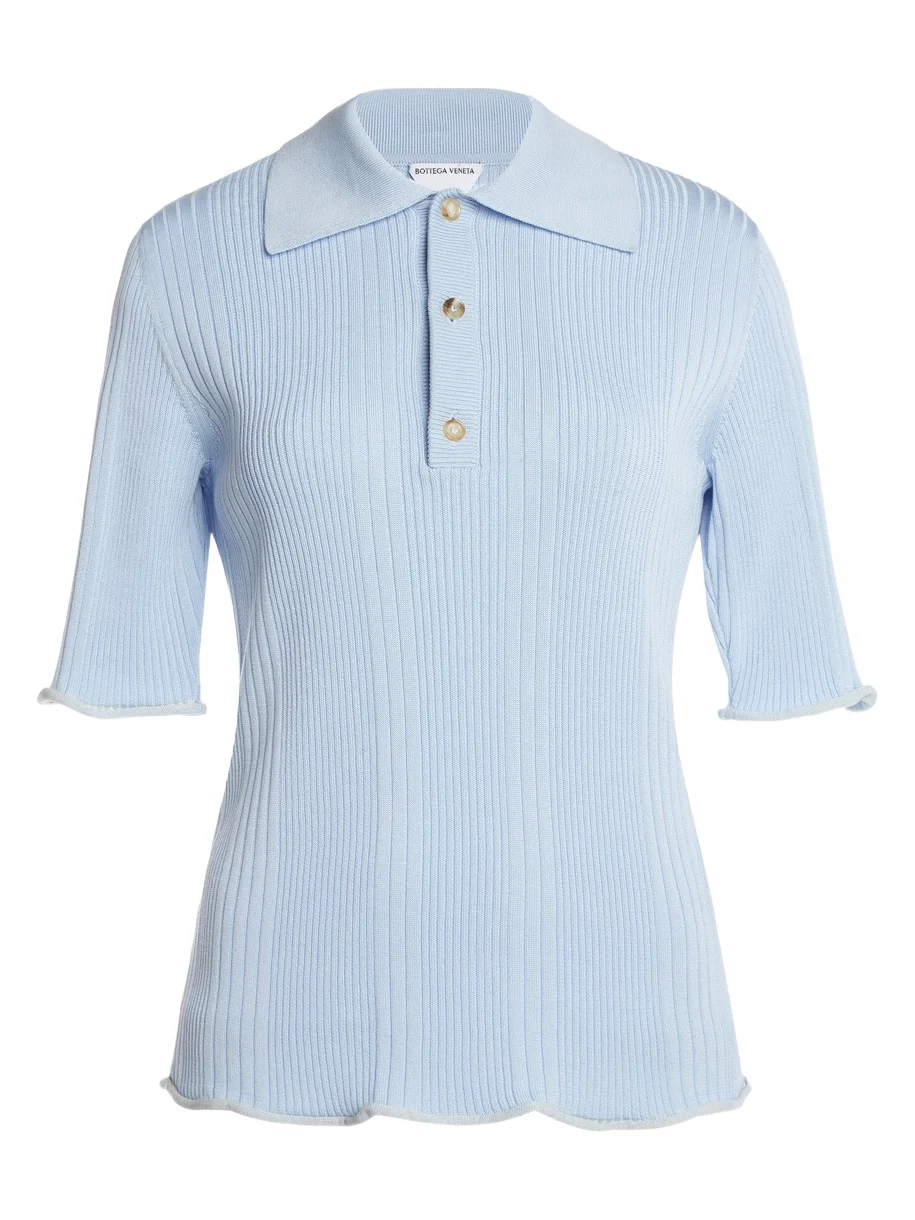 Ribbed Cotton Polo Shirt Ribbed Cotton Polo Shirt