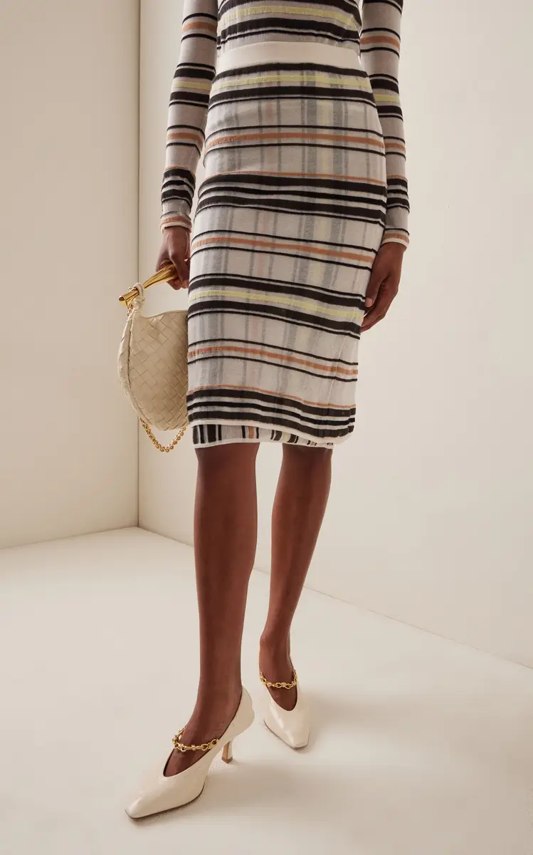 Bottega Veneta Plaid Cotton Skirt | Thumbnail 3