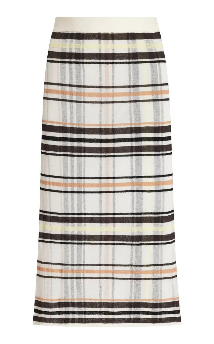 Bottega Veneta Plaid Cotton Skirt | Thumbnail 6