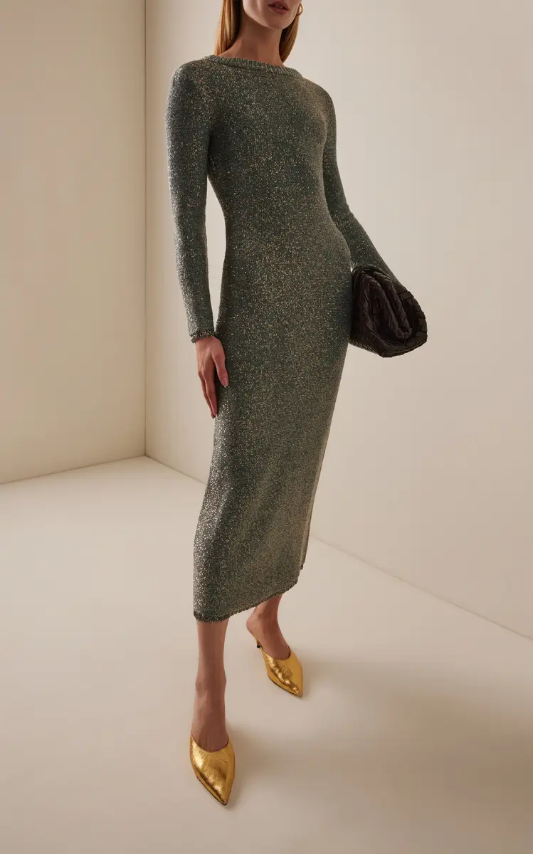 Altuzarra Exclusive Open-Back Sequined Wool-Blend Knit Midi Dress | Thumbnail 2 Altuzarra Exclusive Open-Back Sequined Wool-Blend Knit Midi Dress | Thumbnail 2