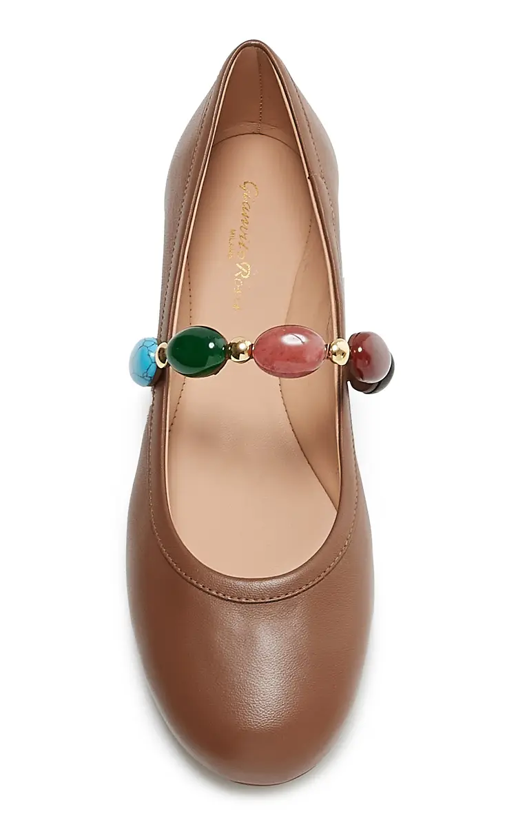 Gianvito Rossi Shanti Leather Mary Jane Flats | Thumbnail 3 Gianvito Rossi Shanti Leather Mary Jane Flats | Thumbnail 3