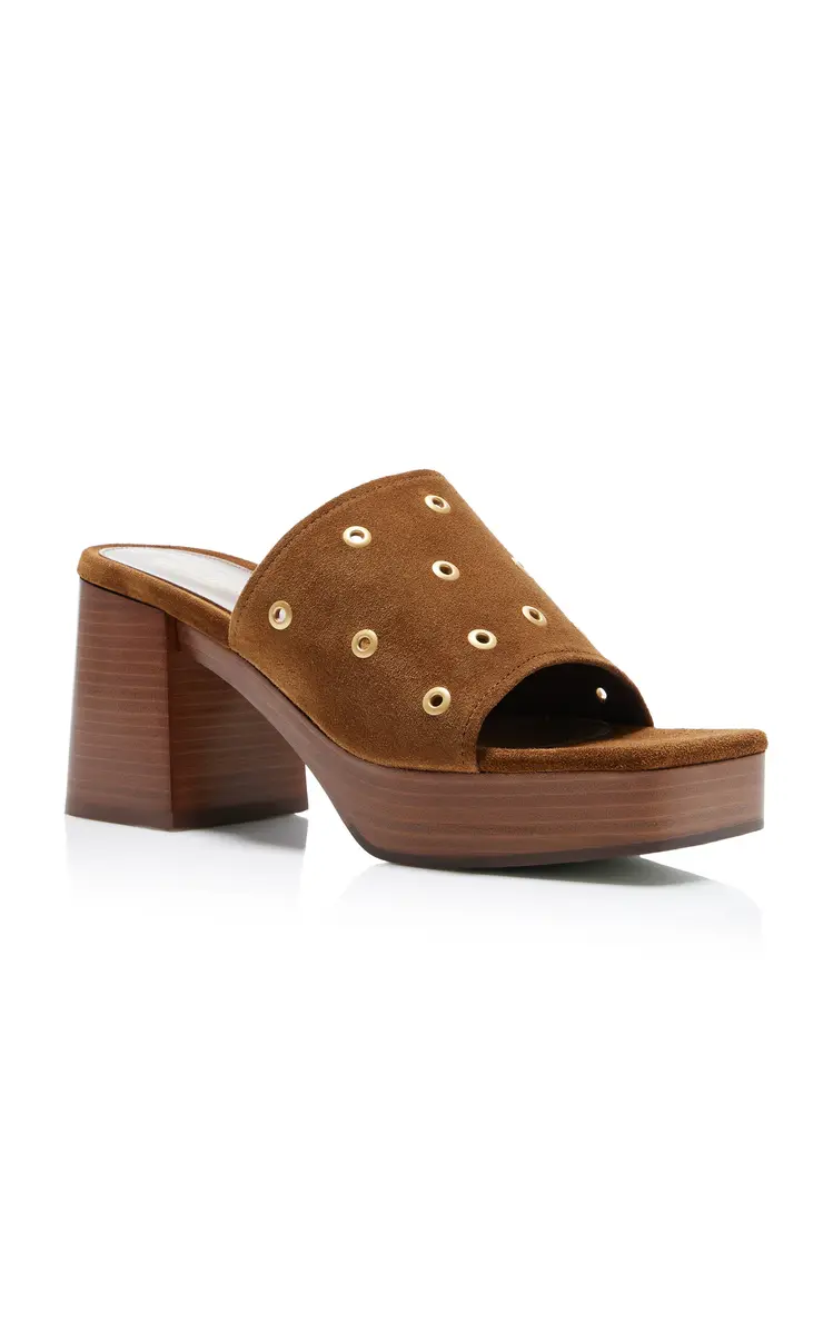 Gianvito Rossi Grommet-Embellished Suede Platform Sandals | Thumbnail 4 Gianvito Rossi Grommet-Embellished Suede Platform Sandals | Thumbnail 4