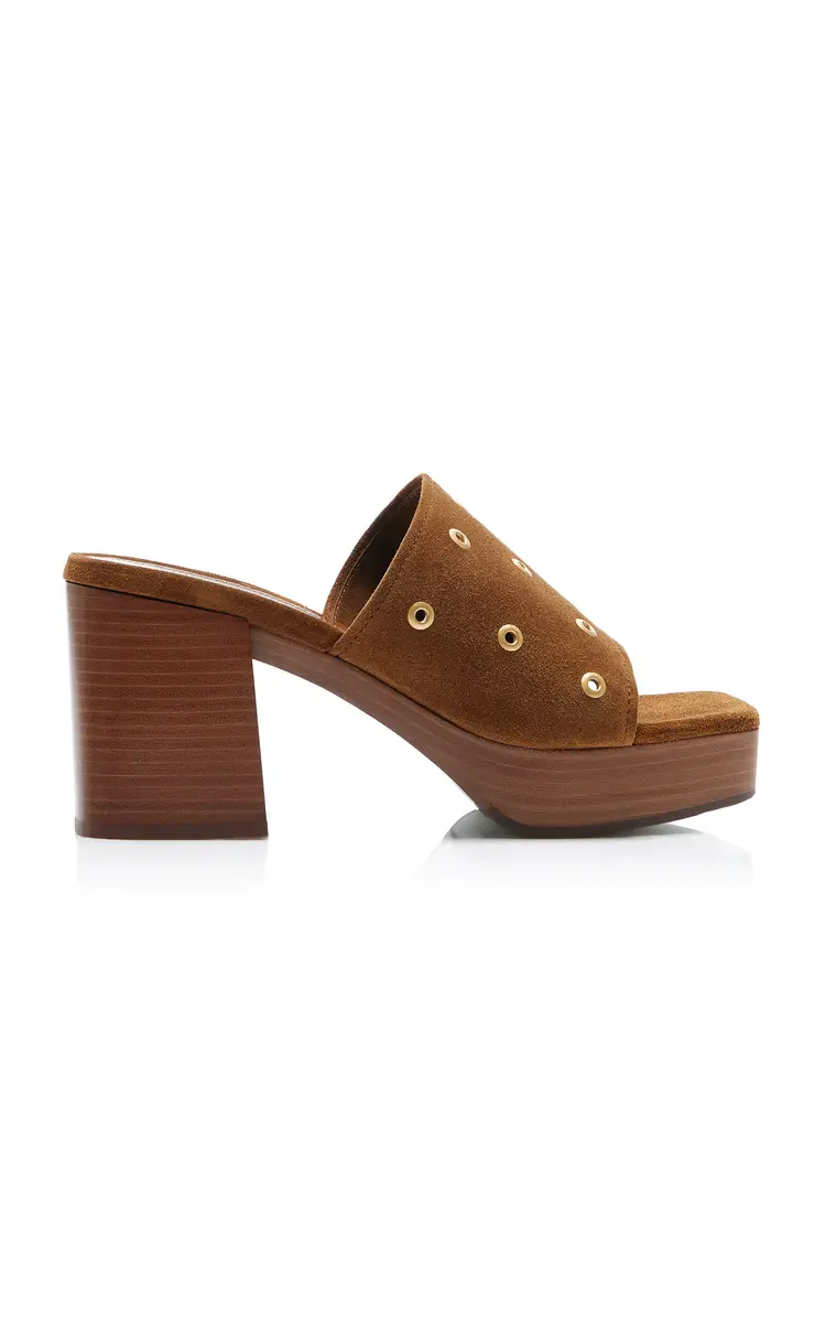 Gianvito Rossi Grommet-Embellished Suede Platform Sandals | Thumbnail 6 Gianvito Rossi Grommet-Embellished Suede Platform Sandals | Thumbnail 6