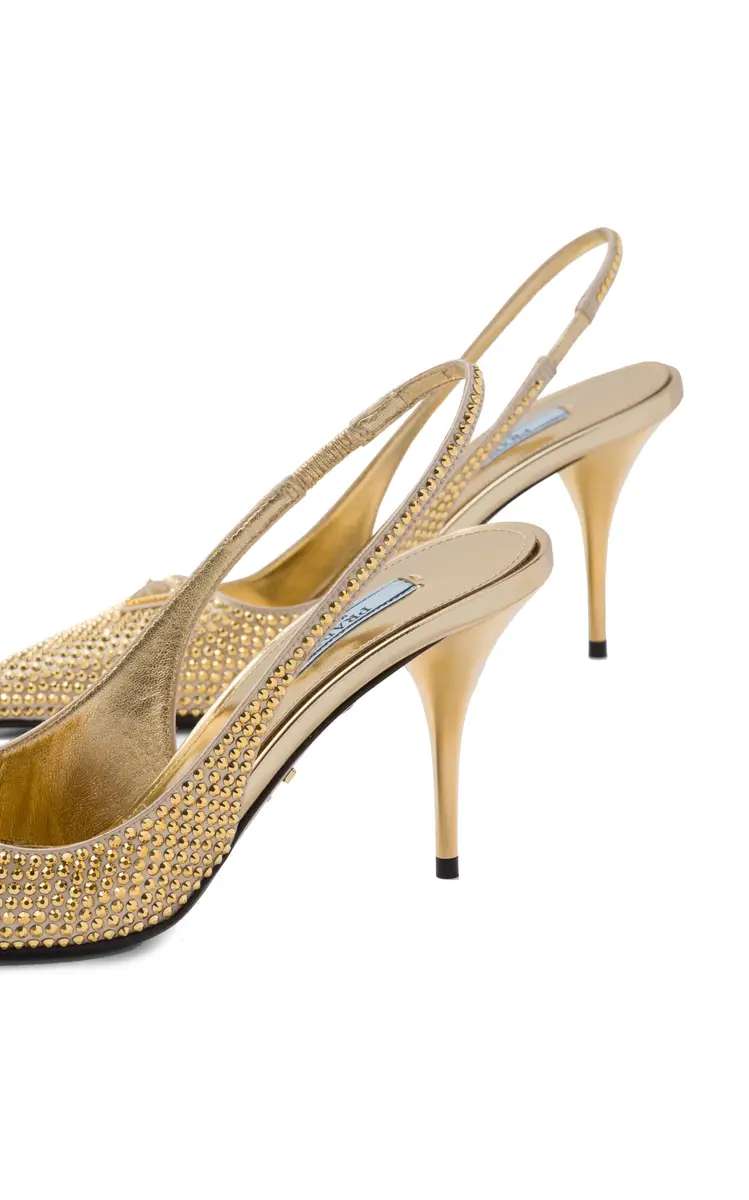 Prada Crystal-Embellished Satin Slingback Pumps | Thumbnail 7 Prada Crystal-Embellished Satin Slingback Pumps | Thumbnail 7
