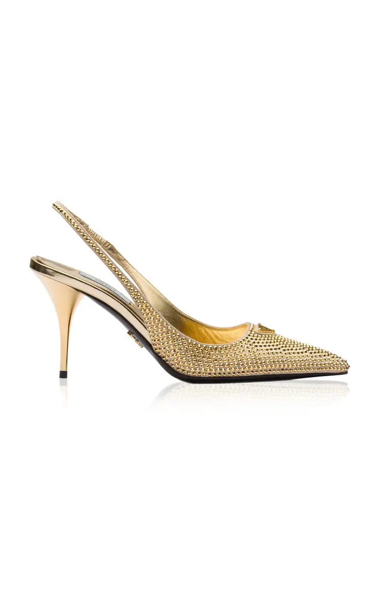 Prada Crystal-Embellished Satin Slingback Pumps | Thumbnail 8 Prada Crystal-Embellished Satin Slingback Pumps | Thumbnail 8