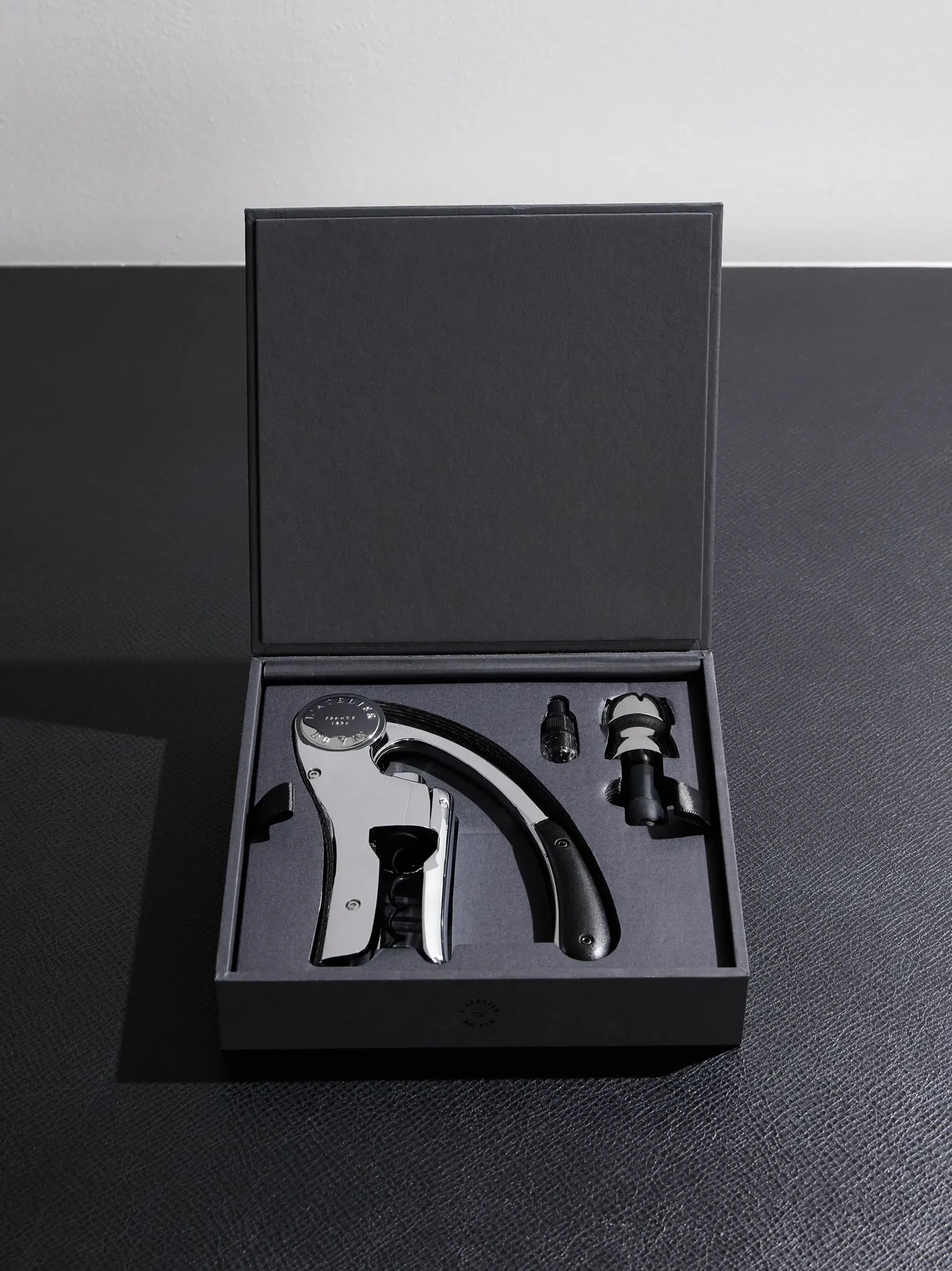 L'Atelier Du Vin Up & Down Silver-Tone and Leather Corkscrew and Champagne Stopper Set - Men