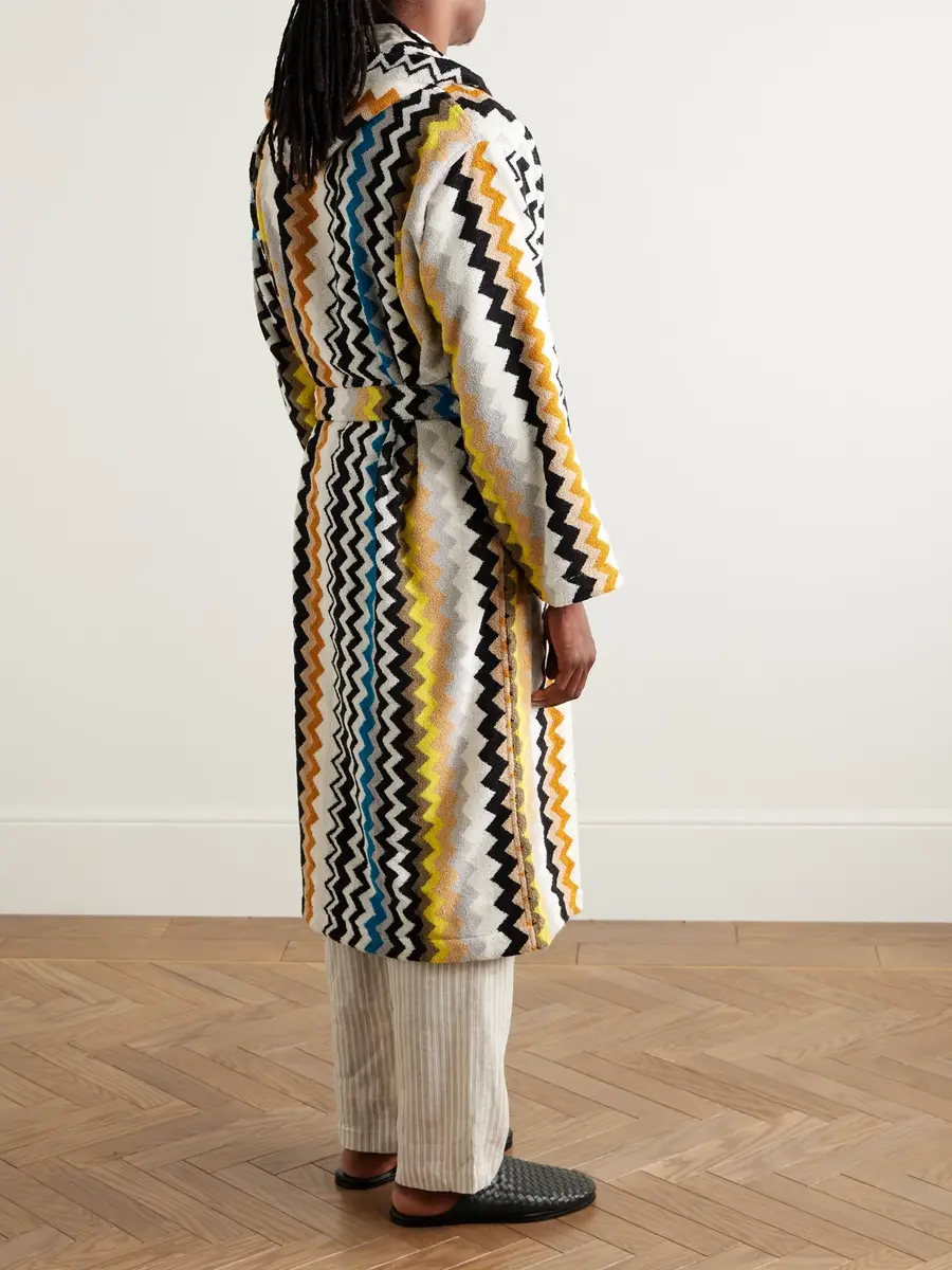 Missoni Home Curt Striped Cotton-Terry Jacquard Hooded Robe - Men | Thumbnail 3 Missoni Home Curt Striped Cotton-Terry Jacquard Hooded Robe - Men | Thumbnail 3