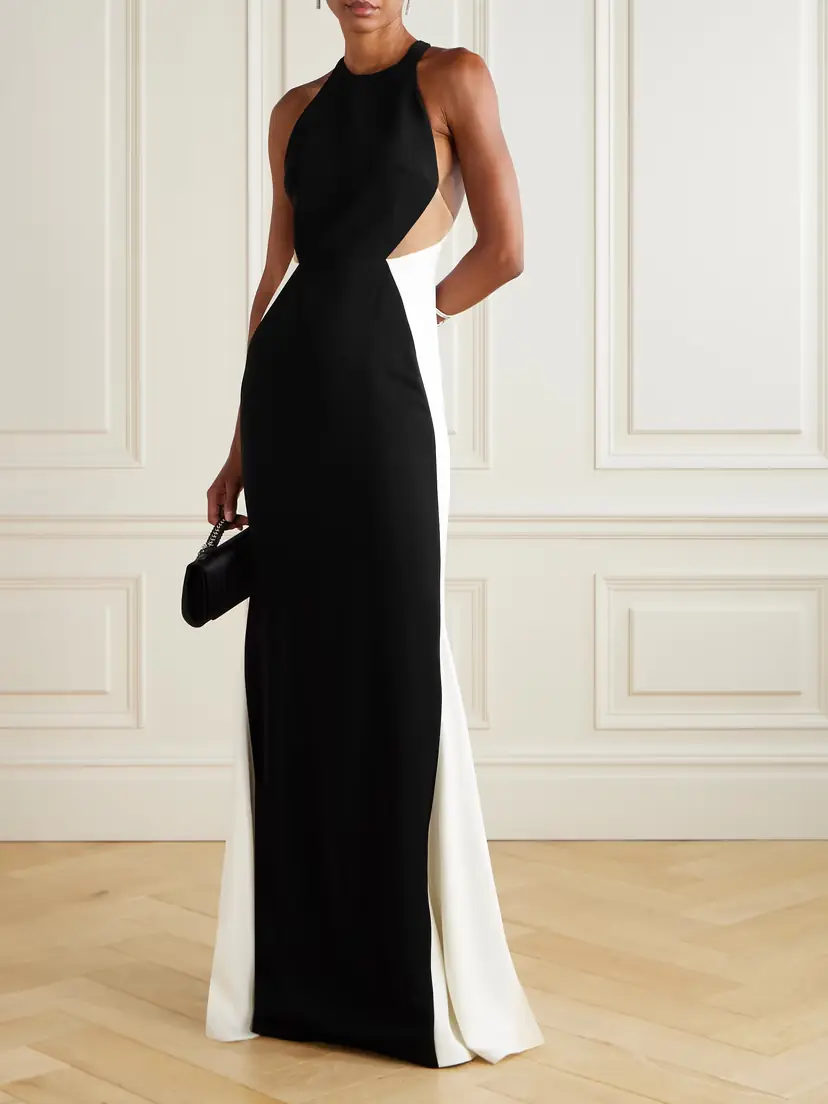 Stella McCartney Miracle Organza-trimmed Two-tone Crepe Gown | Thumbnail 2