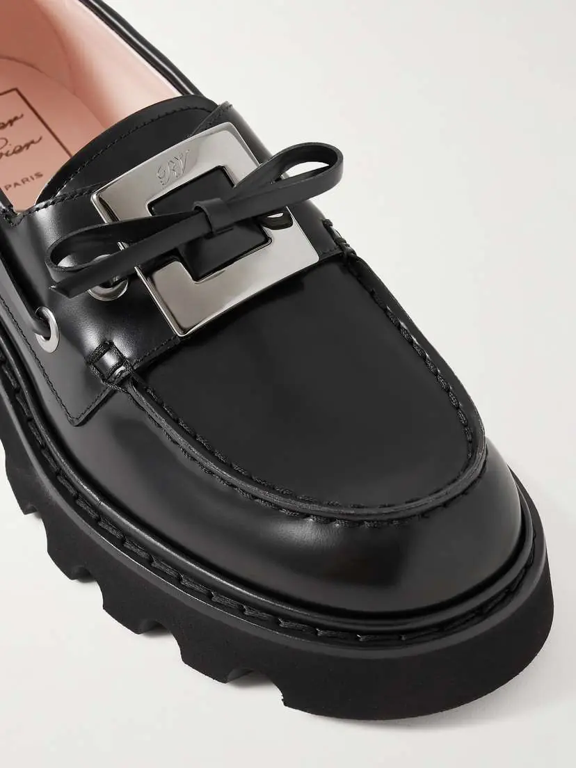 Roger Vivier Viv Rangers Buckled Leather Loafers | Thumbnail 4 Roger Vivier Viv Rangers Buckled Leather Loafers | Thumbnail 4