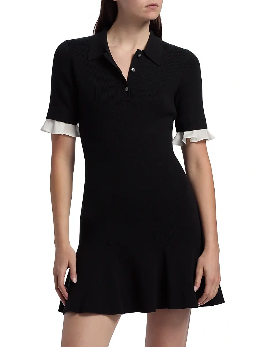 Cinq à Sept Women's Keaton Knit Polo Minidress | Thumbnail 3