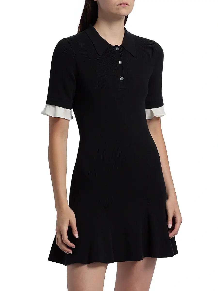 Cinq à Sept Women's Keaton Knit Polo Minidress | Thumbnail 4