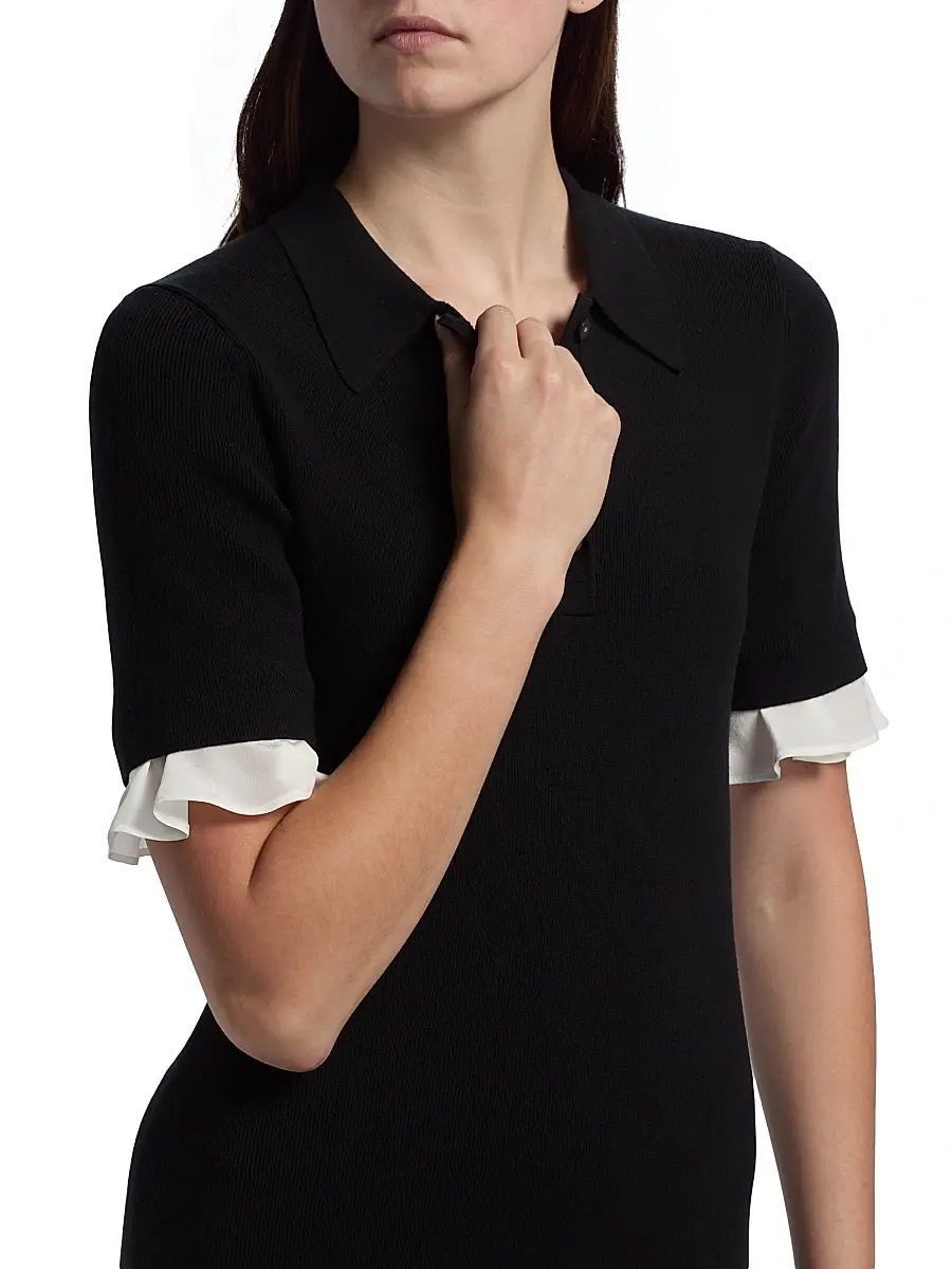 Cinq à Sept Women's Keaton Knit Polo Minidress | Thumbnail 6
