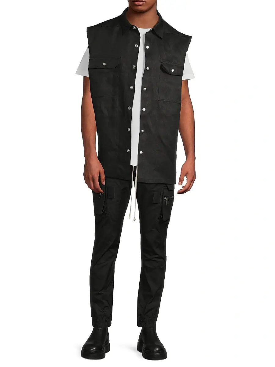 Rick Owens Men's Mastodon Stretch-Cotton Cargo Pants | Thumbnail 2 Rick Owens Men's Mastodon Stretch-Cotton Cargo Pants | Thumbnail 2