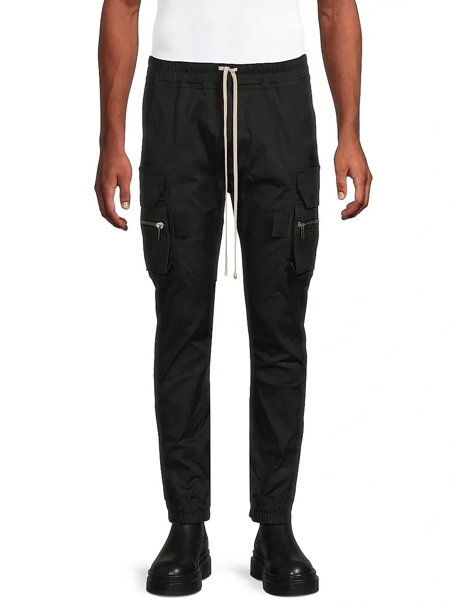 Rick Owens Men's Mastodon Stretch-Cotton Cargo Pants | Thumbnail 3 Rick Owens Men's Mastodon Stretch-Cotton Cargo Pants | Thumbnail 3