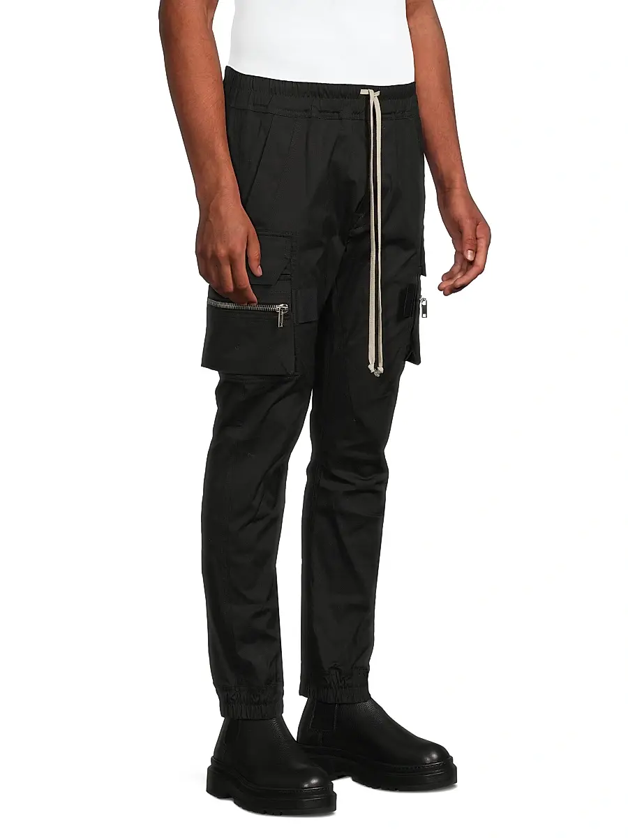 Rick Owens Men's Mastodon Stretch-Cotton Cargo Pants | Thumbnail 4 Rick Owens Men's Mastodon Stretch-Cotton Cargo Pants | Thumbnail 4