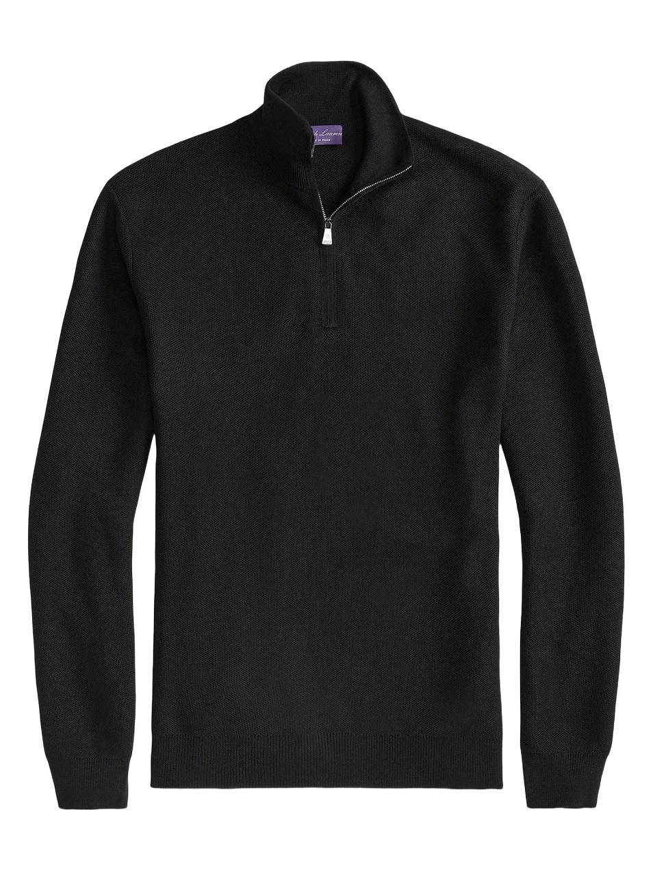 Men's Double Piqué Wool Half-Zip Sweater