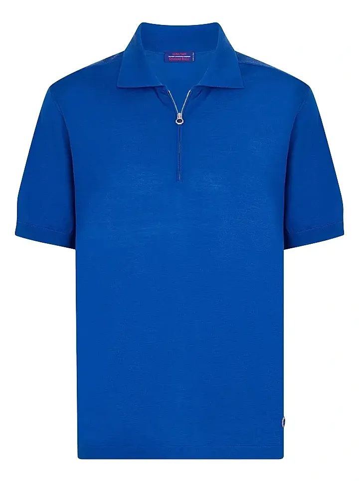 Men's Knit Zipper Polo