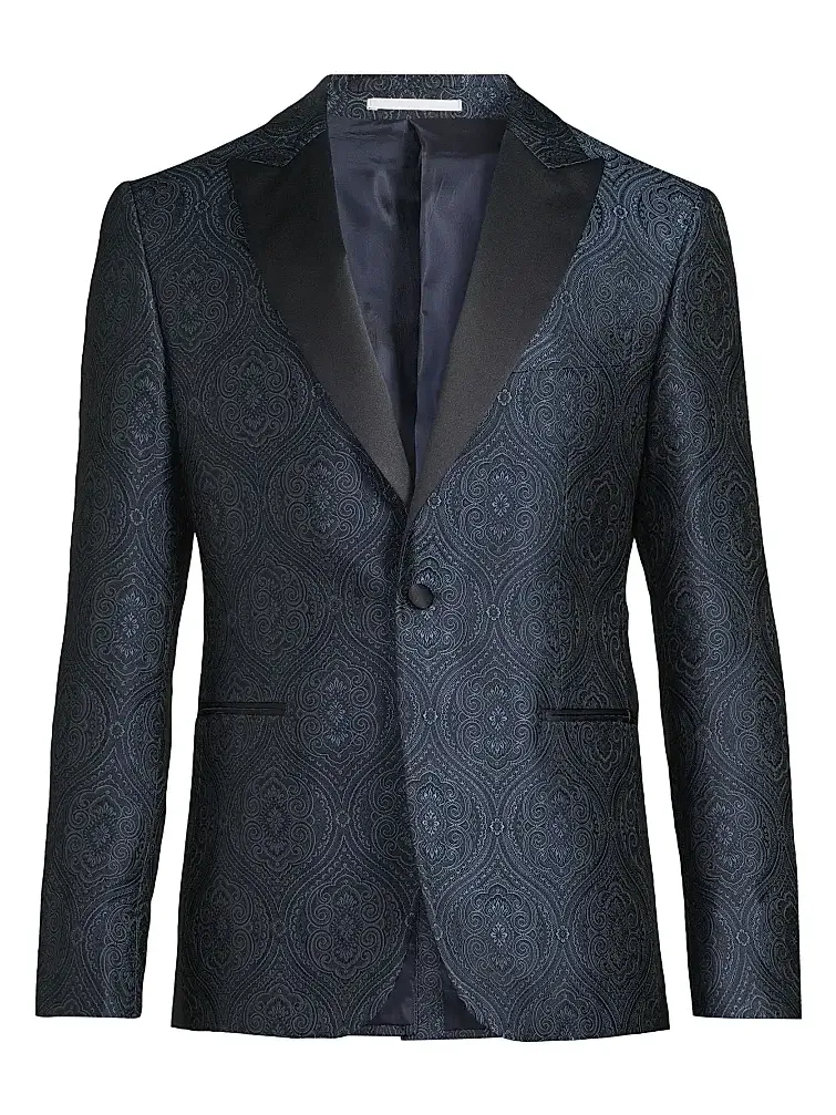 Pal Zileri Men's Paisley Silk-Blend Single-Breasted Dinner Jacket