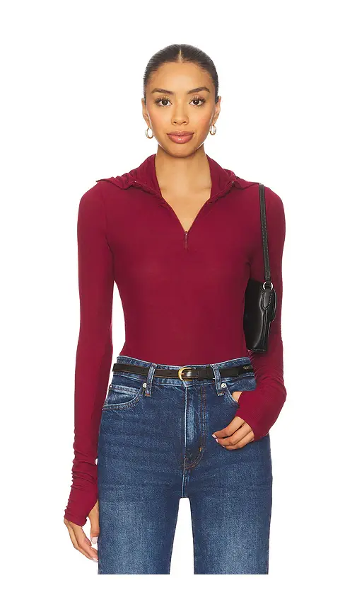 Michael Lauren Jove Long Sleeve Half Zip Top | Image 1 Michael Lauren Jove Long Sleeve Half Zip Top | Image 1