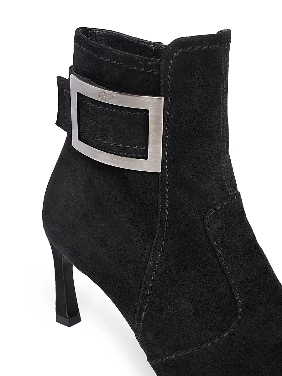 Roger Vivier Women's Trompette 70MM Suede Booties - Tabacco Chiaro | Thumbnail 12