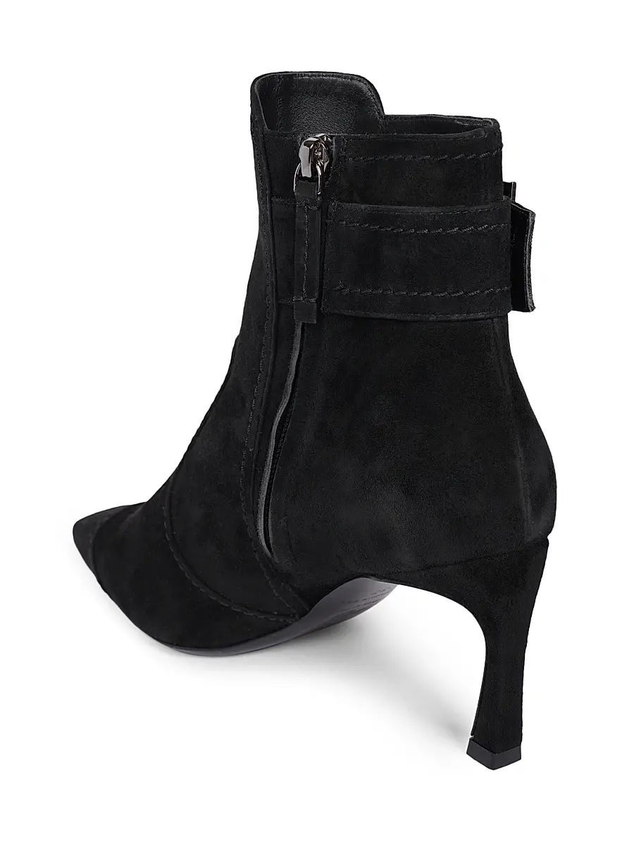 Roger Vivier Women's Trompette 70MM Suede Booties - Tabacco Chiaro | Thumbnail 13