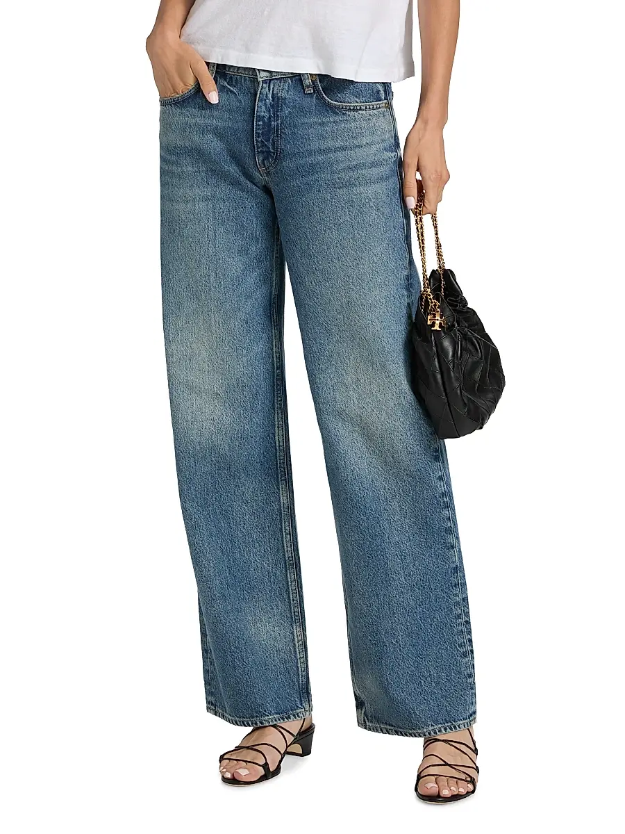 rag & bone Women's Cam Low-Rise Full Straight-Leg Jeans | Thumbnail 3 rag & bone Women's Cam Low-Rise Full Straight-Leg Jeans | Thumbnail 3
