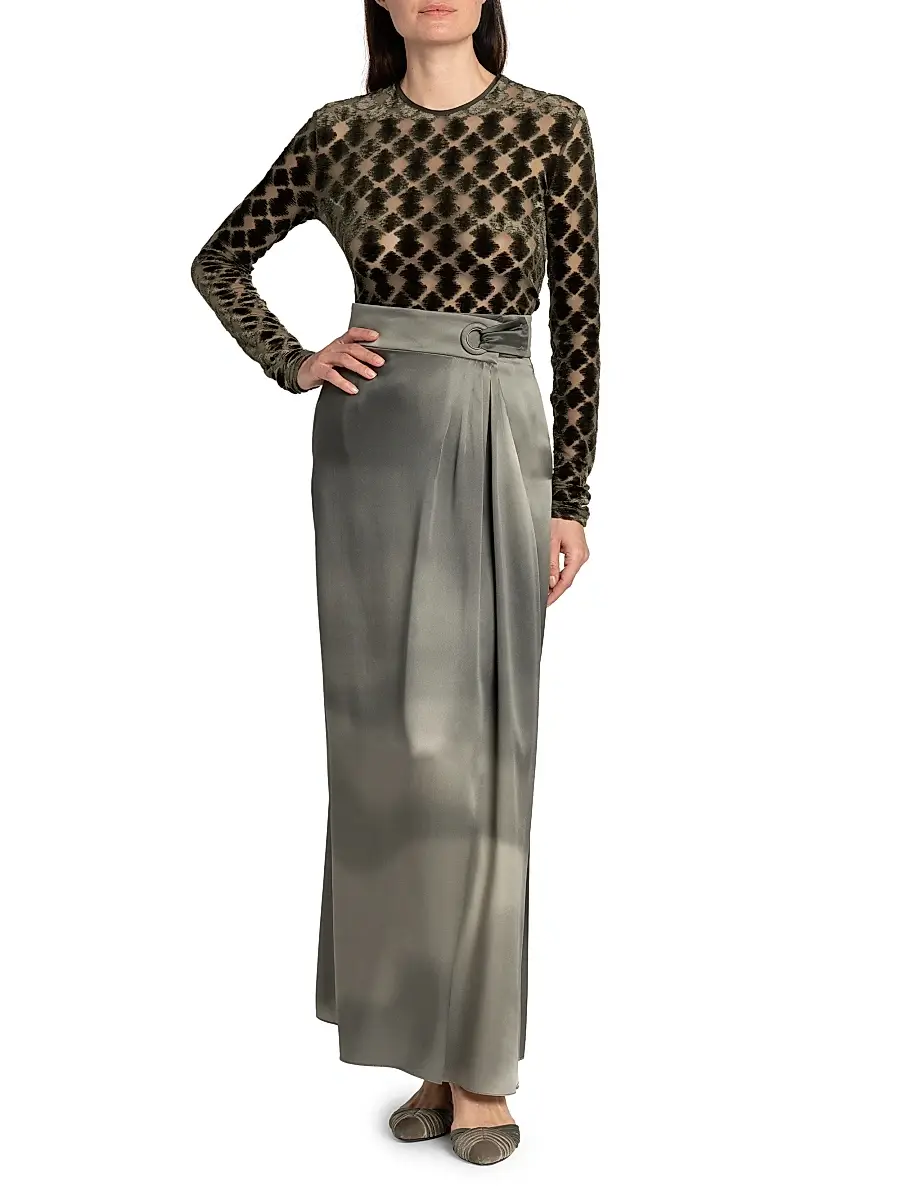Giorgio Armani Women's Silk Maxi Skirt | Thumbnail 2 Giorgio Armani Women's Silk Maxi Skirt | Thumbnail 2
