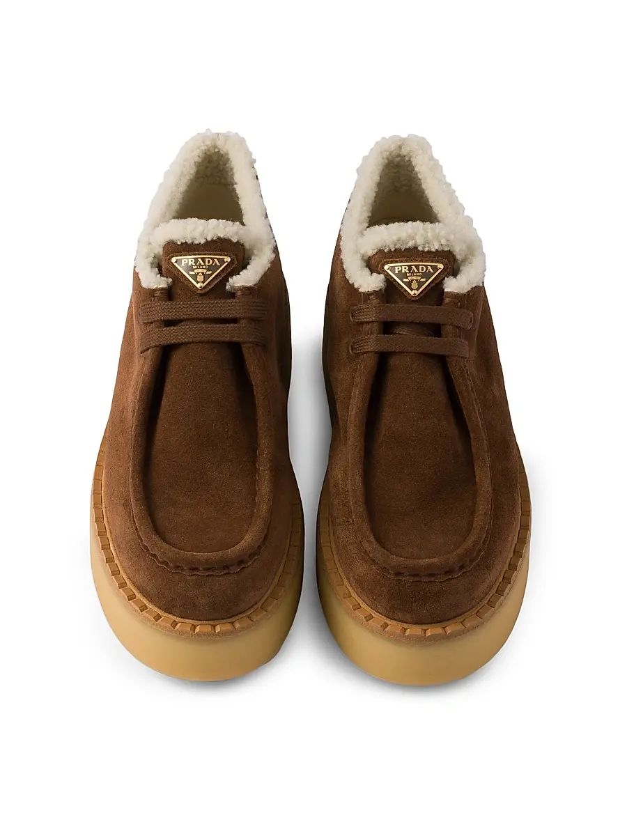 Prada Women's Suede Chukka Boots - Brown | Thumbnail 2 Prada Women's Suede Chukka Boots - Brown | Thumbnail 2
