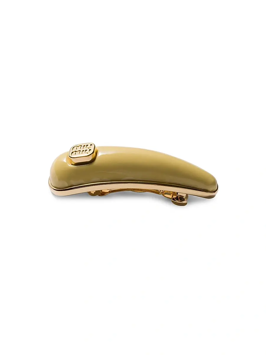 Miu Miu Women's Patent Leather Hair Clip | Thumbnail 2 Miu Miu Women's Patent Leather Hair Clip | Thumbnail 2