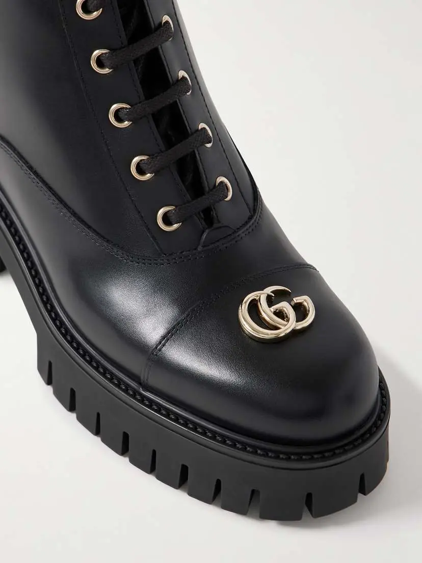 Gucci New Marmont Embellished Leather Ankle Boots | Thumbnail 4 Gucci New Marmont Embellished Leather Ankle Boots | Thumbnail 4
