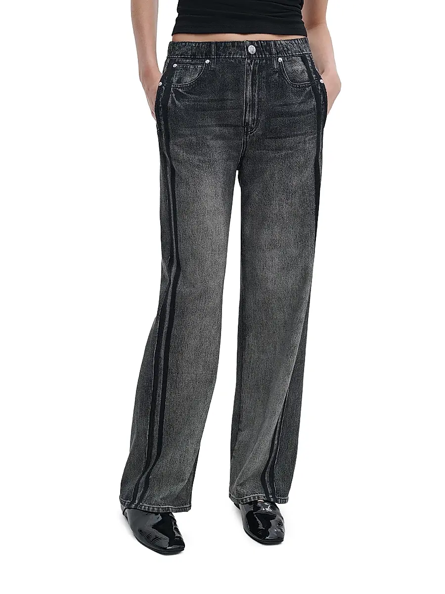 rag & bone Women's rb Miramar Terry Wide-Leg Track Pants | Thumbnail 3 rag & bone Women's rb Miramar Terry Wide-Leg Track Pants | Thumbnail 3