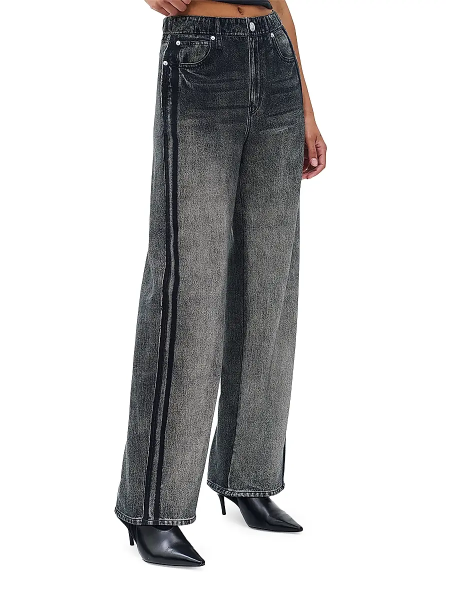 rag & bone Women's rb Miramar Terry Wide-Leg Track Pants | Thumbnail 4 rag & bone Women's rb Miramar Terry Wide-Leg Track Pants | Thumbnail 4