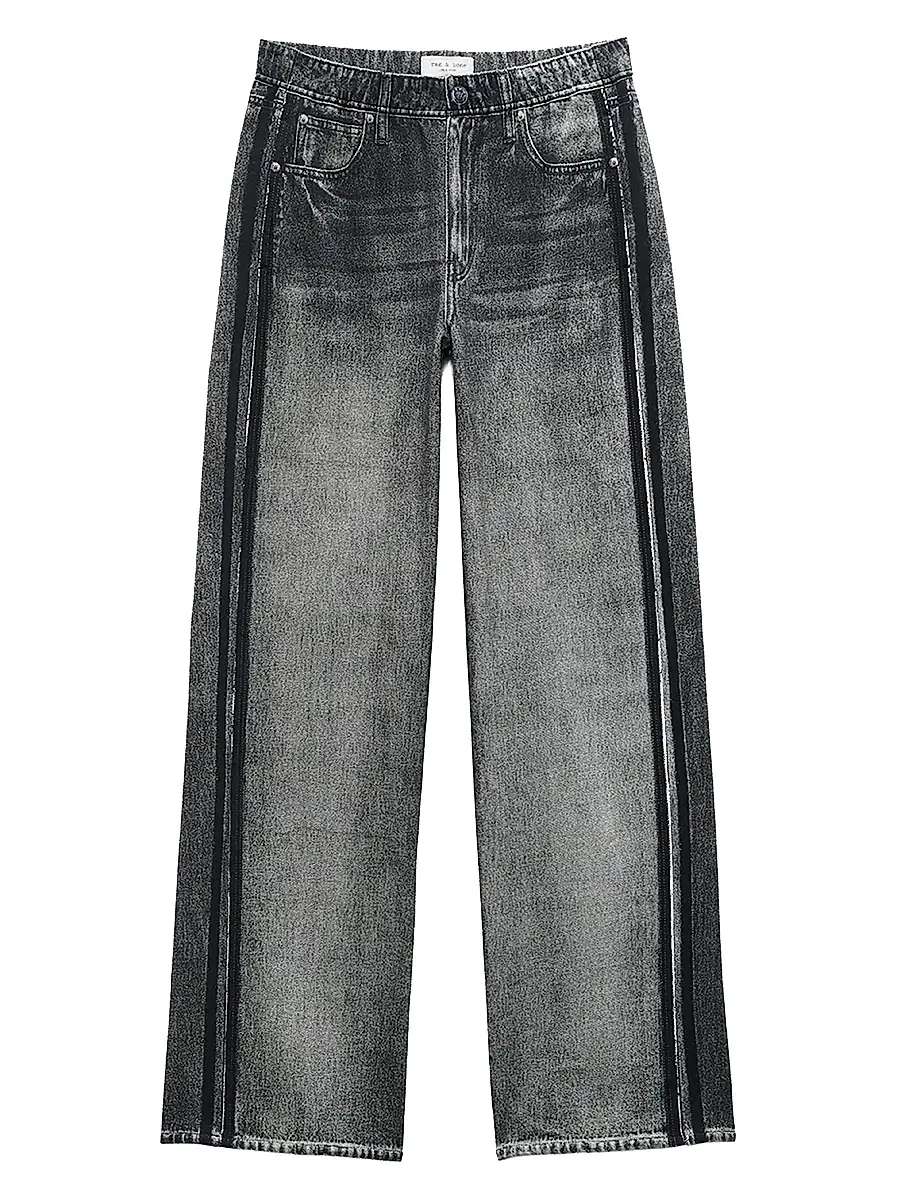 rag & bone Women's rb Miramar Terry Wide-Leg Track Pants