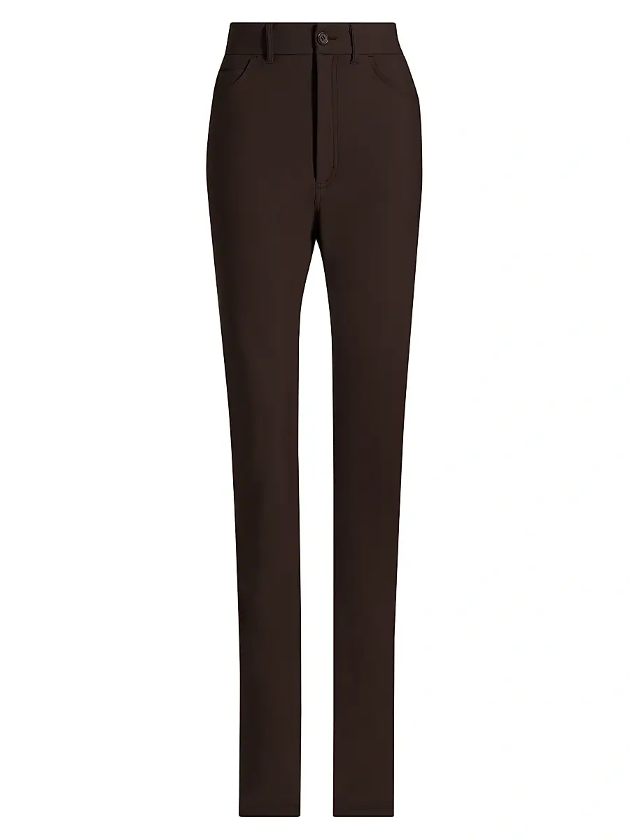 Ronny Kobo Women's Berit Solid Pants - Brown | Image 1 Ronny Kobo Women's Berit Solid Pants - Brown | Image 1