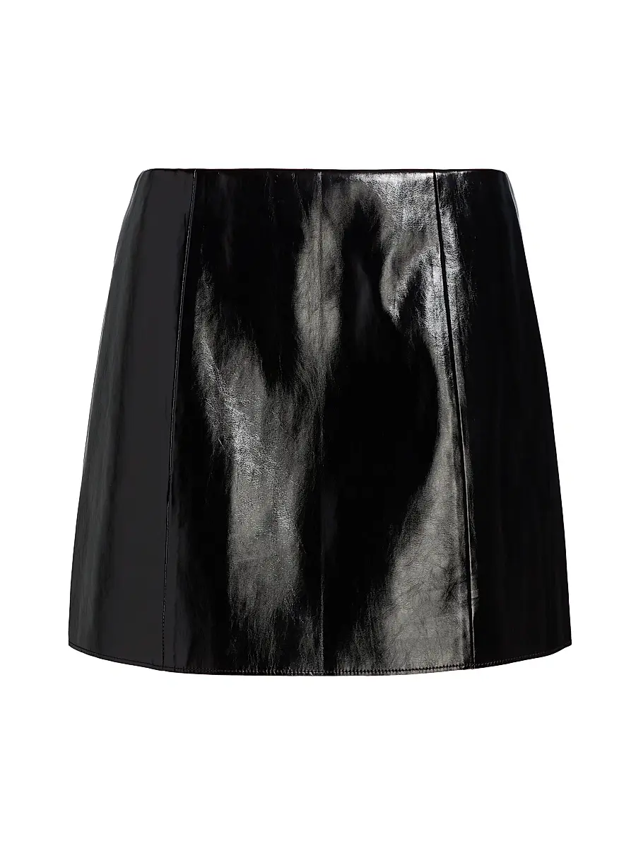 Ronny Kobo Women's Knox Faux-Leather Miniskirt - Black | Image 1 Ronny Kobo Women's Knox Faux-Leather Miniskirt - Black | Image 1