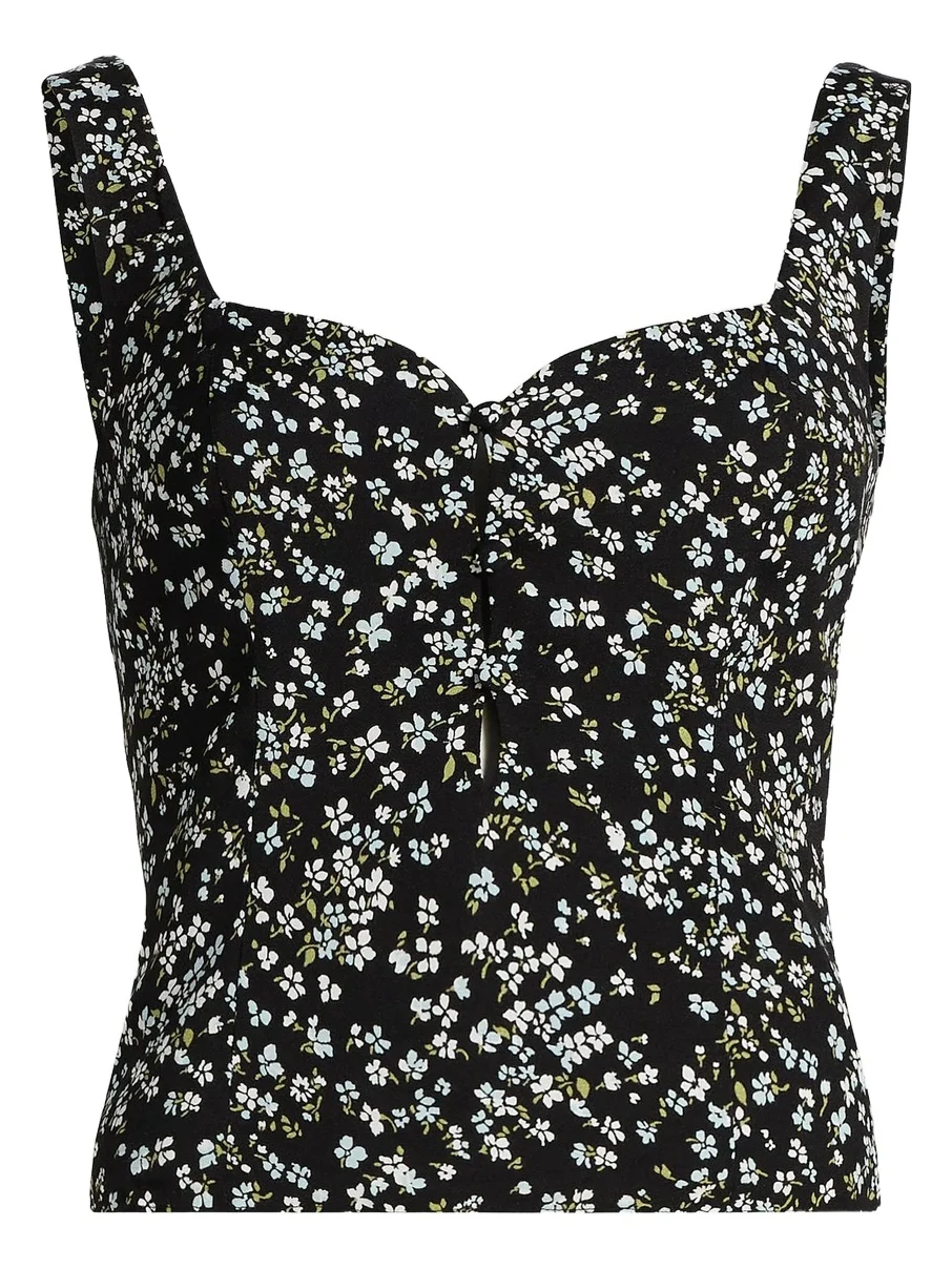 Reformation Women's Francy Floral Crepe Top