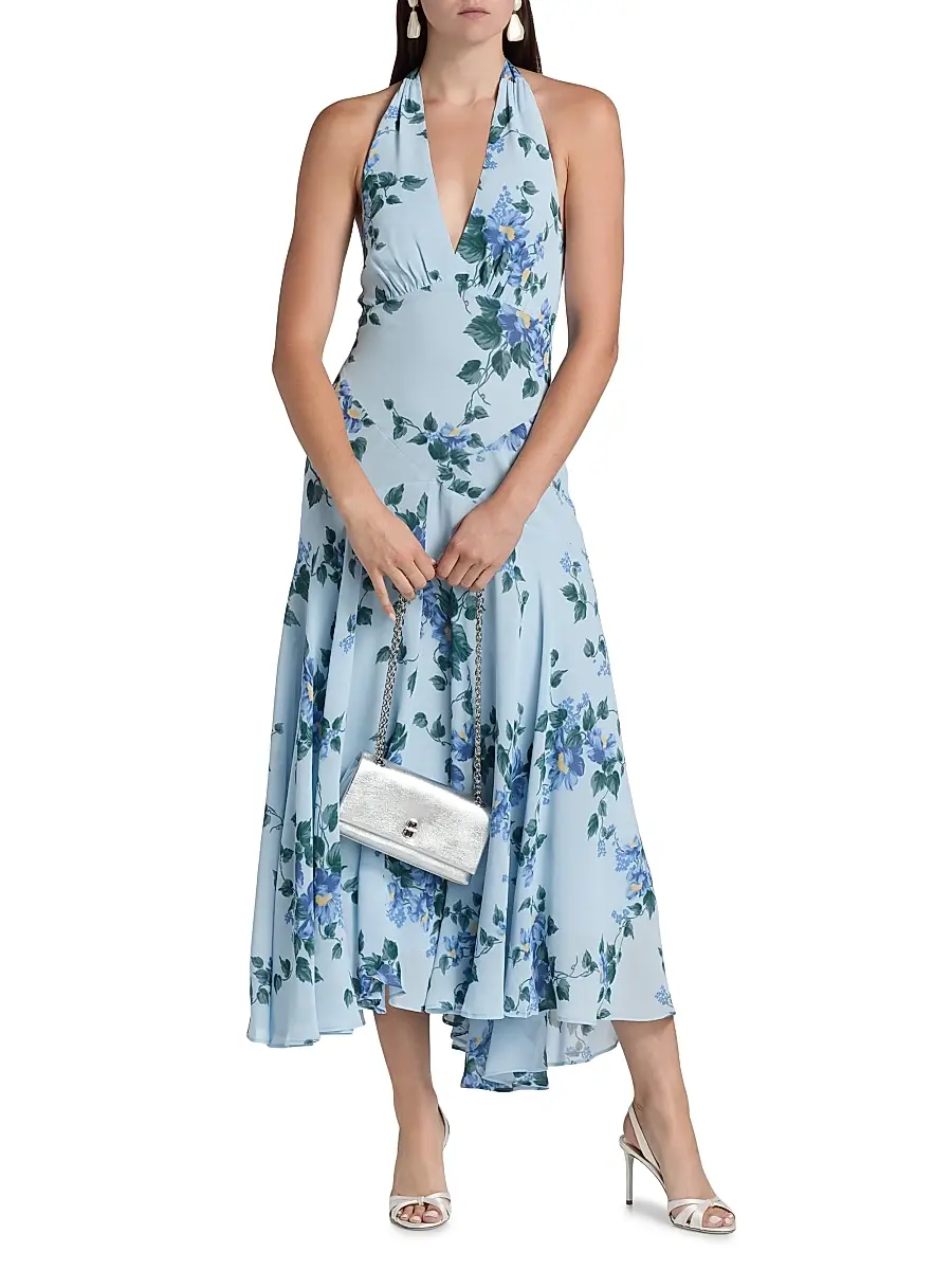 Reformation Women's Briony Floral Halterneck Maxi Dress | Thumbnail 3 Reformation Women's Briony Floral Halterneck Maxi Dress | Thumbnail 3