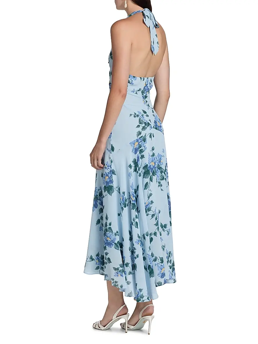 Reformation Women's Briony Floral Halterneck Maxi Dress | Thumbnail 5 Reformation Women's Briony Floral Halterneck Maxi Dress | Thumbnail 5