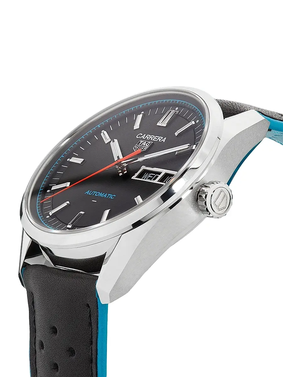 TAG Heuer Men's Carrera Stainless Steel & Leather Strap Watch/41MM - Black | Thumbnail 5 TAG Heuer Men's Carrera Stainless Steel & Leather Strap Watch/41MM - Black | Thumbnail 5