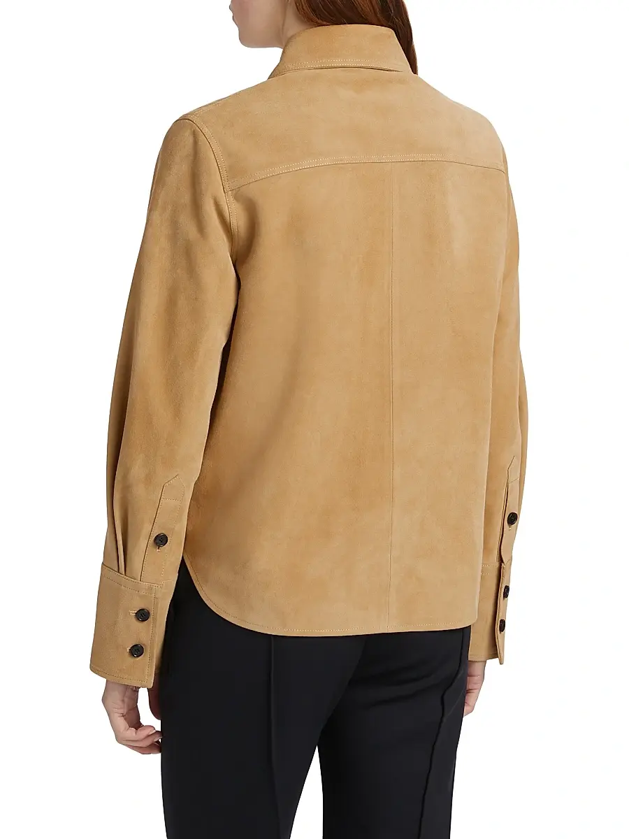 Co Women's Suede Blouse - Camel | Thumbnail 5 Co Women's Suede Blouse - Camel | Thumbnail 5
