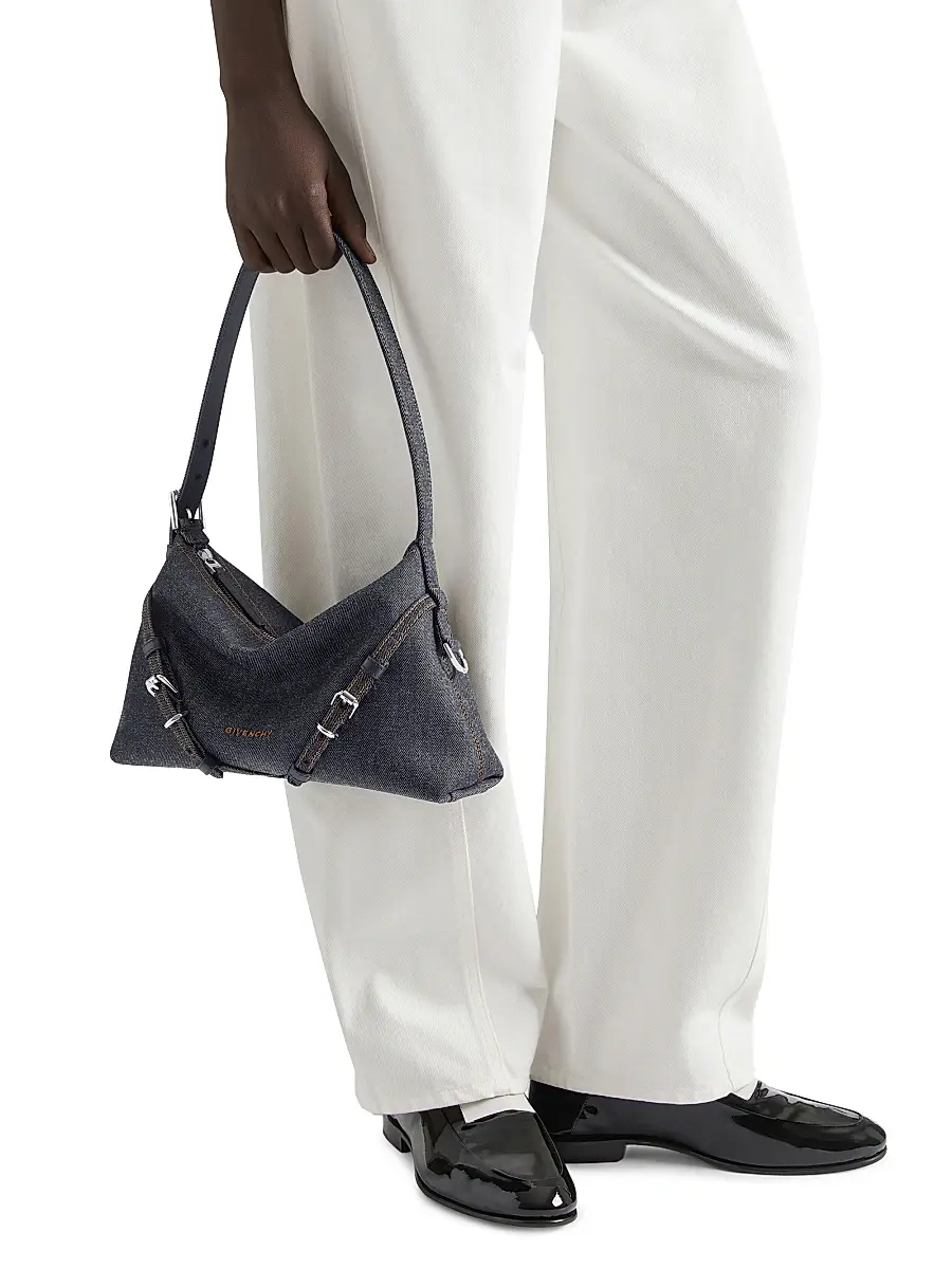 Givenchy Women's Mini Voyou Bag in Denim - Indigo Blue | Thumbnail 3 Givenchy Women's Mini Voyou Bag in Denim - Indigo Blue | Thumbnail 3