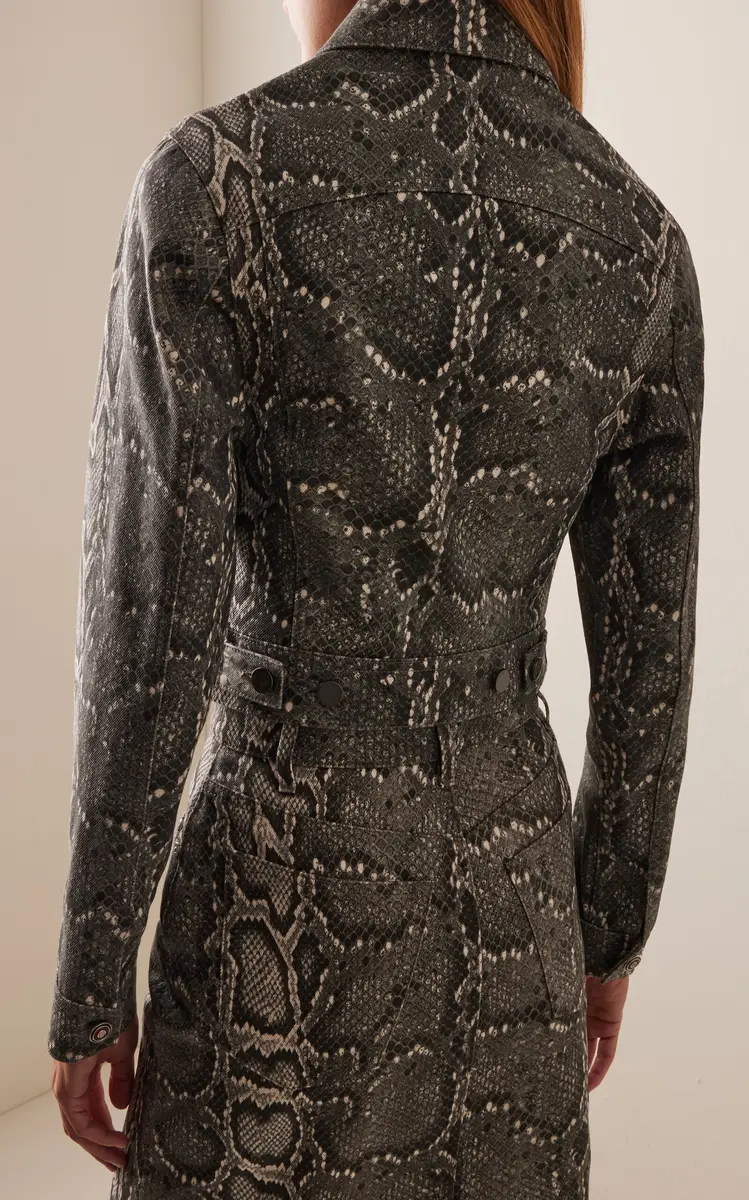 Gabriela Hearst Bronte Snake-Printed Denim Jacket | Thumbnail 4