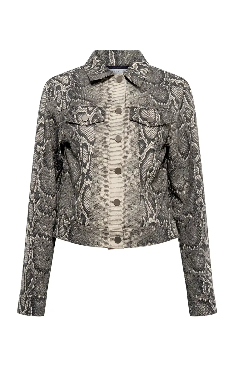 Gabriela Hearst Bronte Snake-Printed Denim Jacket | Image 1 Gabriela Hearst Bronte Snake-Printed Denim Jacket | Image 1