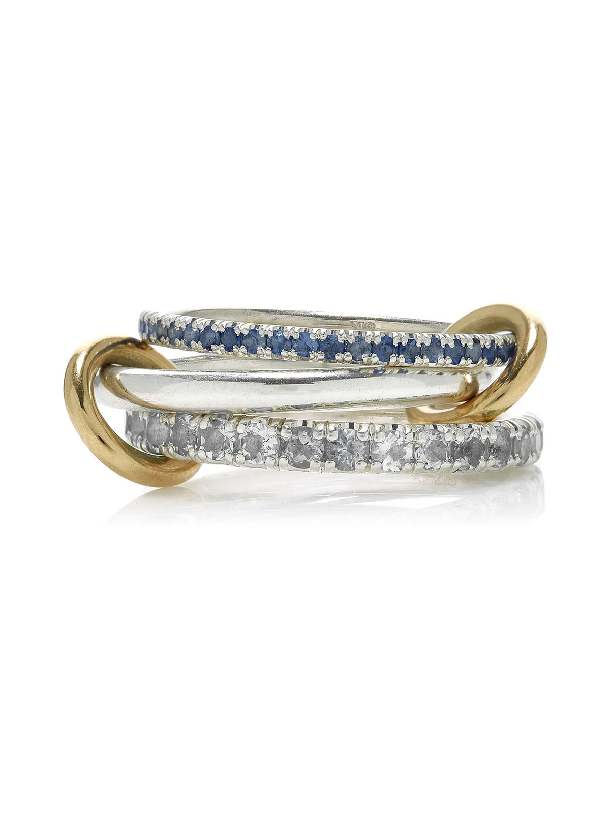 Spinelli Kilcollin Exclusive Riviera Norah 18K Yellow Gold Multi-Stone Ring