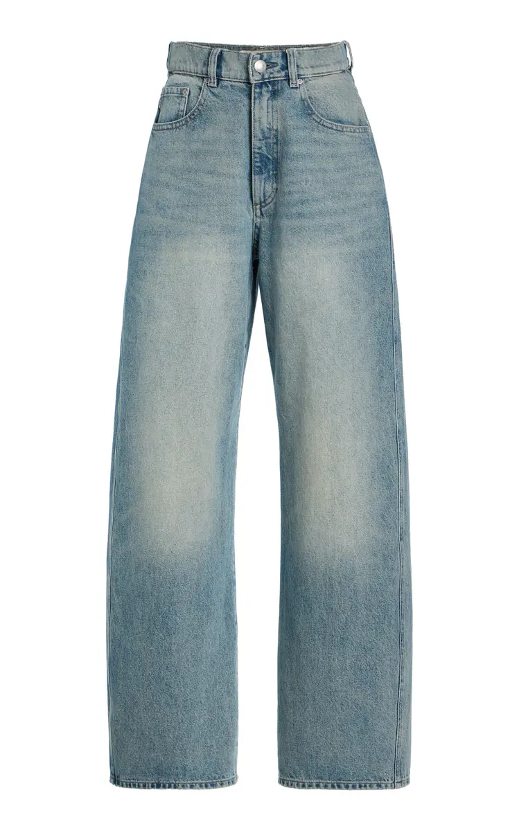 Taylor Relaxed Barrel High Rise Jeans - Blue