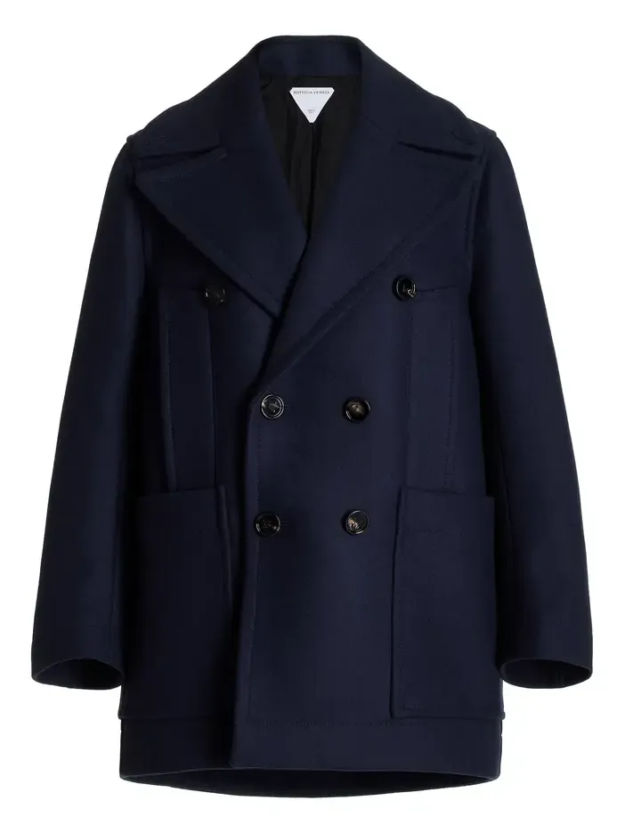 Cocoon Double-Breasted Wool-Felt Peacoat Cocoon Double-Breasted Wool-Felt Peacoat
