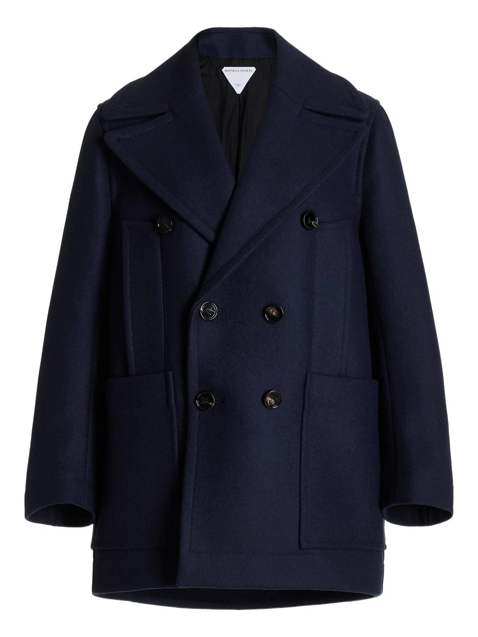 Cocoon Double-Breasted Wool-Felt Peacoat Cocoon Double-Breasted Wool-Felt Peacoat