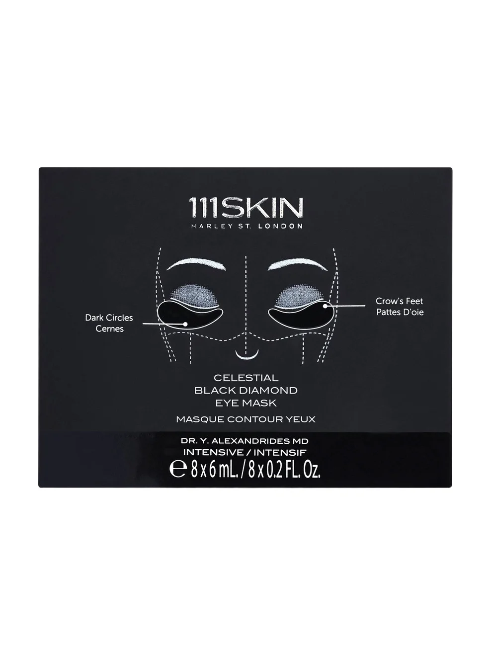 111SKIN Set-of-Eight Celestial Black Diamond Eye Masks